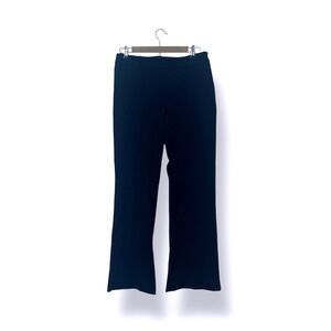 Womyn NY USA Black Abstract Pants Bootcut Career Casual  Whimsey Goth Size 8